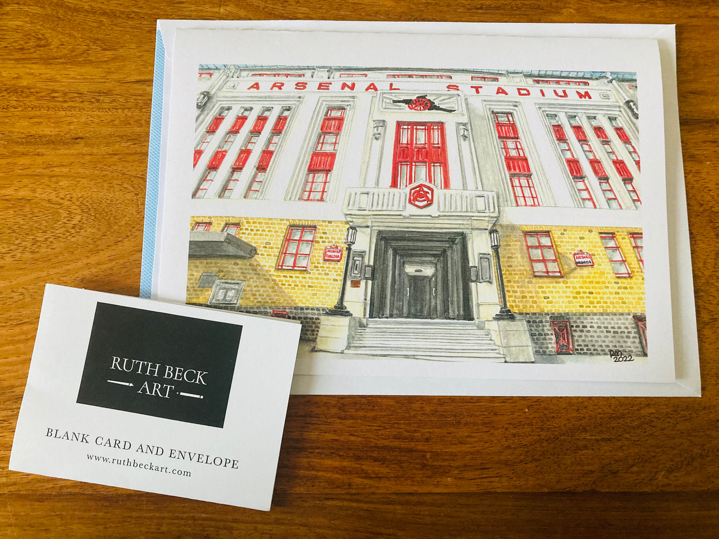 ARSENAL STADIUM FRONT- A5 Blank card & envelope