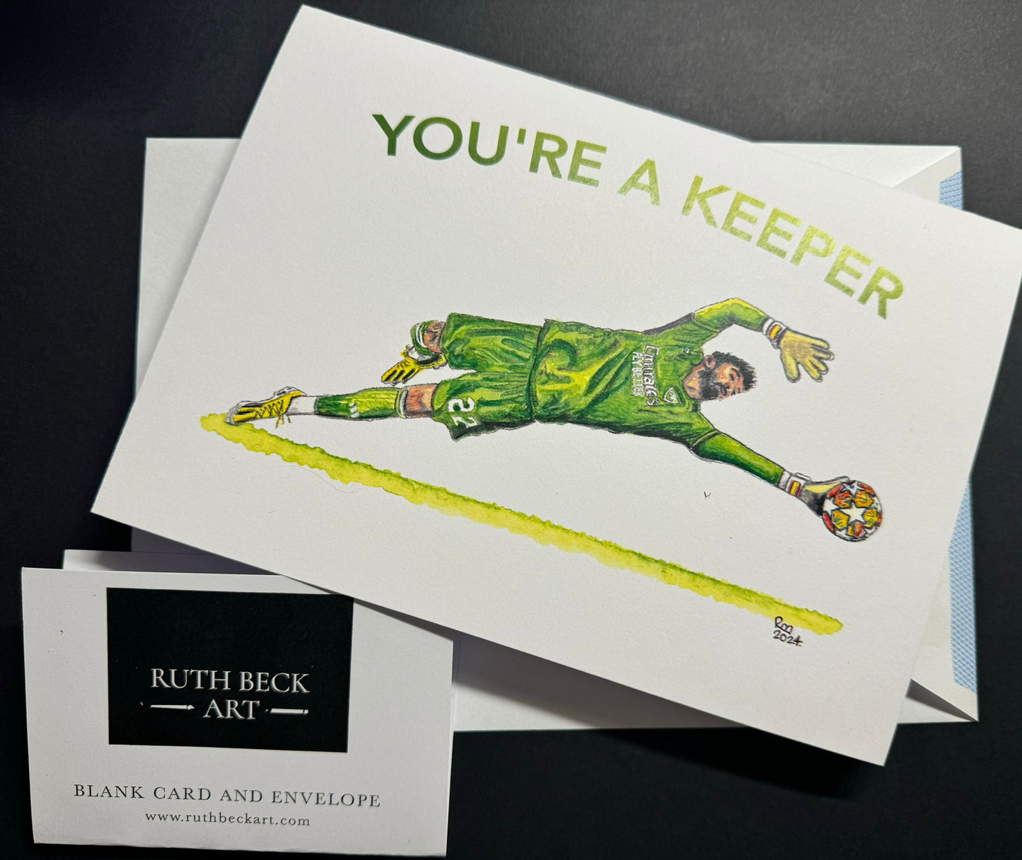 BLANK A5 CARD - You're A Keeper - A5 Blank card & envelope