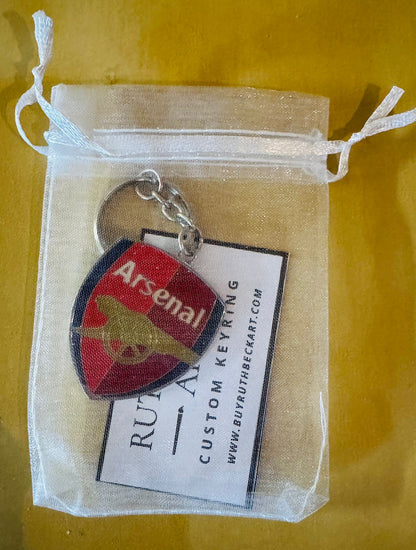 ARSENAL / CREST - LARGE METAL KEYRING