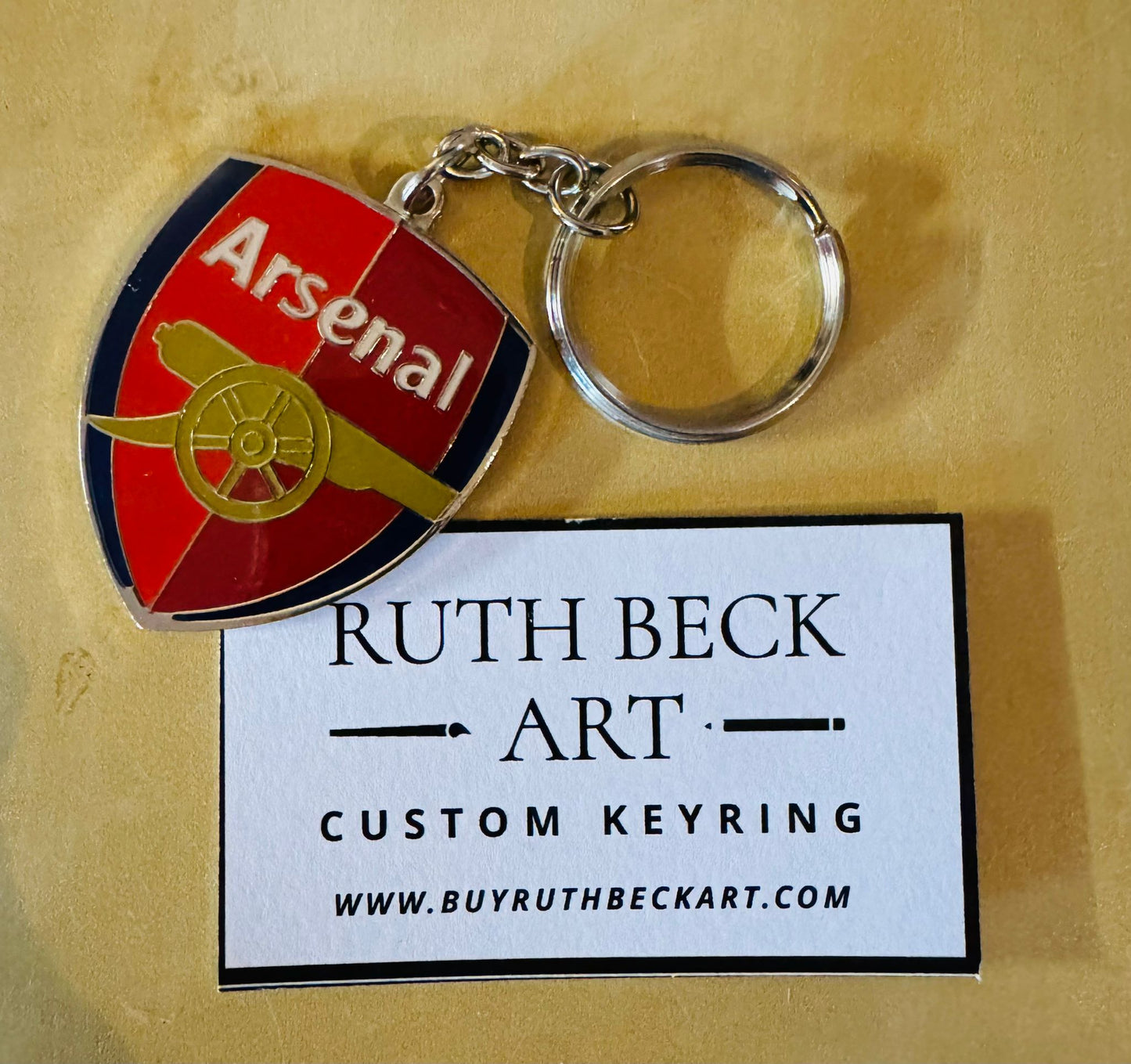 ARSENAL / CREST - LARGE METAL KEYRING