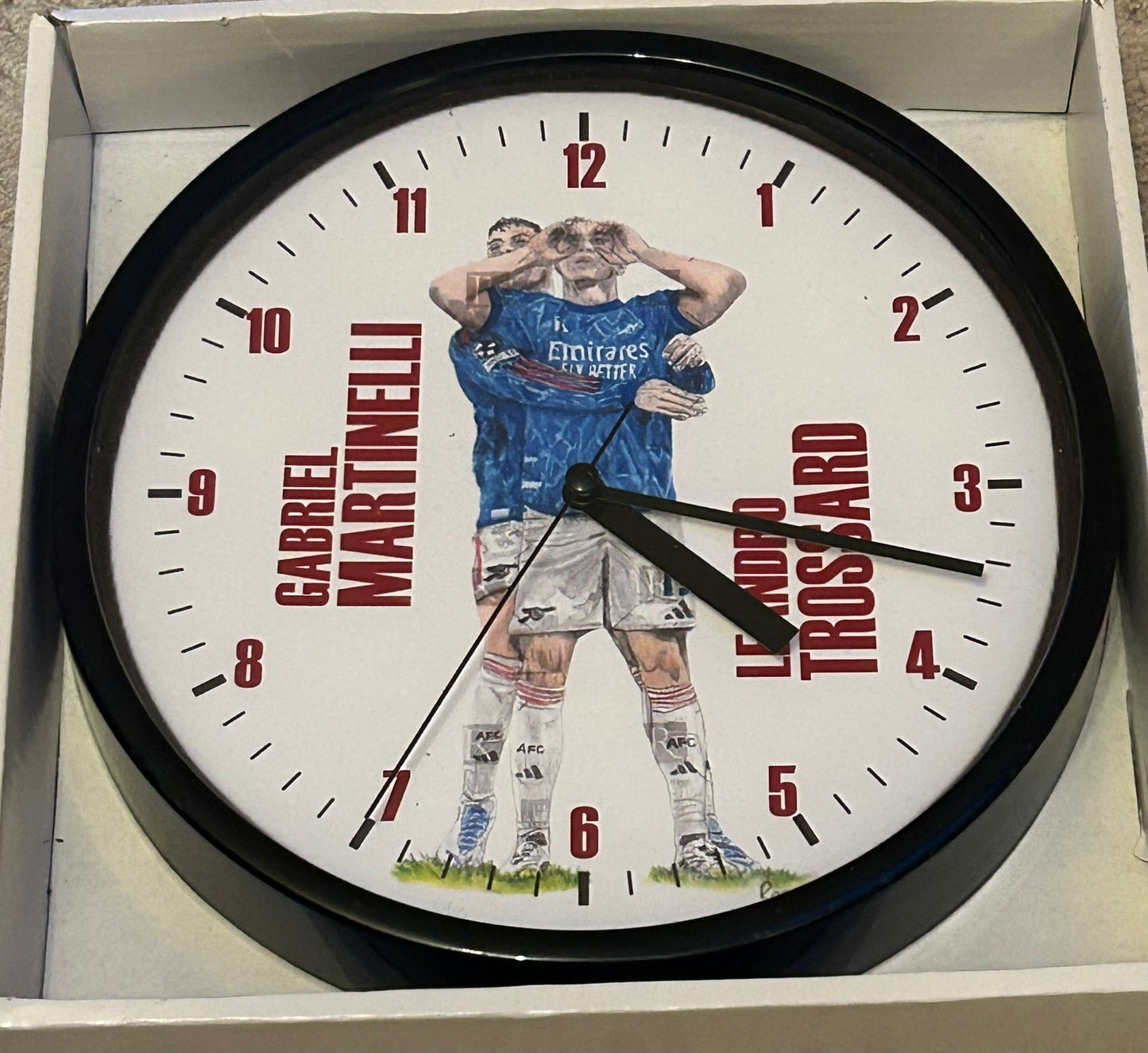 TROSSARD & MARTINELLI CELEBRATION - ARSENAL - CLOCK