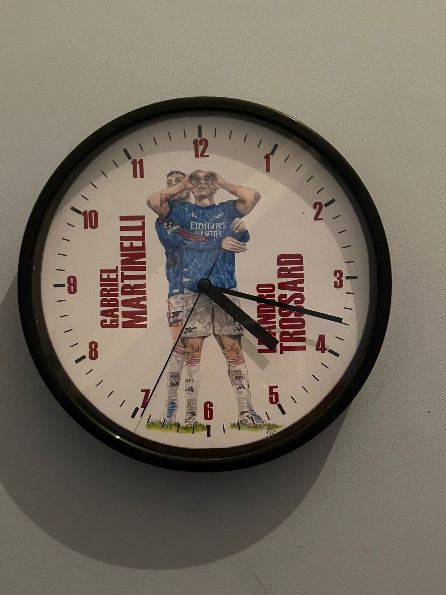 TROSSARD & MARTINELLI CELEBRATION - ARSENAL - CLOCK