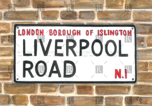 LIVERPOOL ROAD SIGN N1 - PRINT