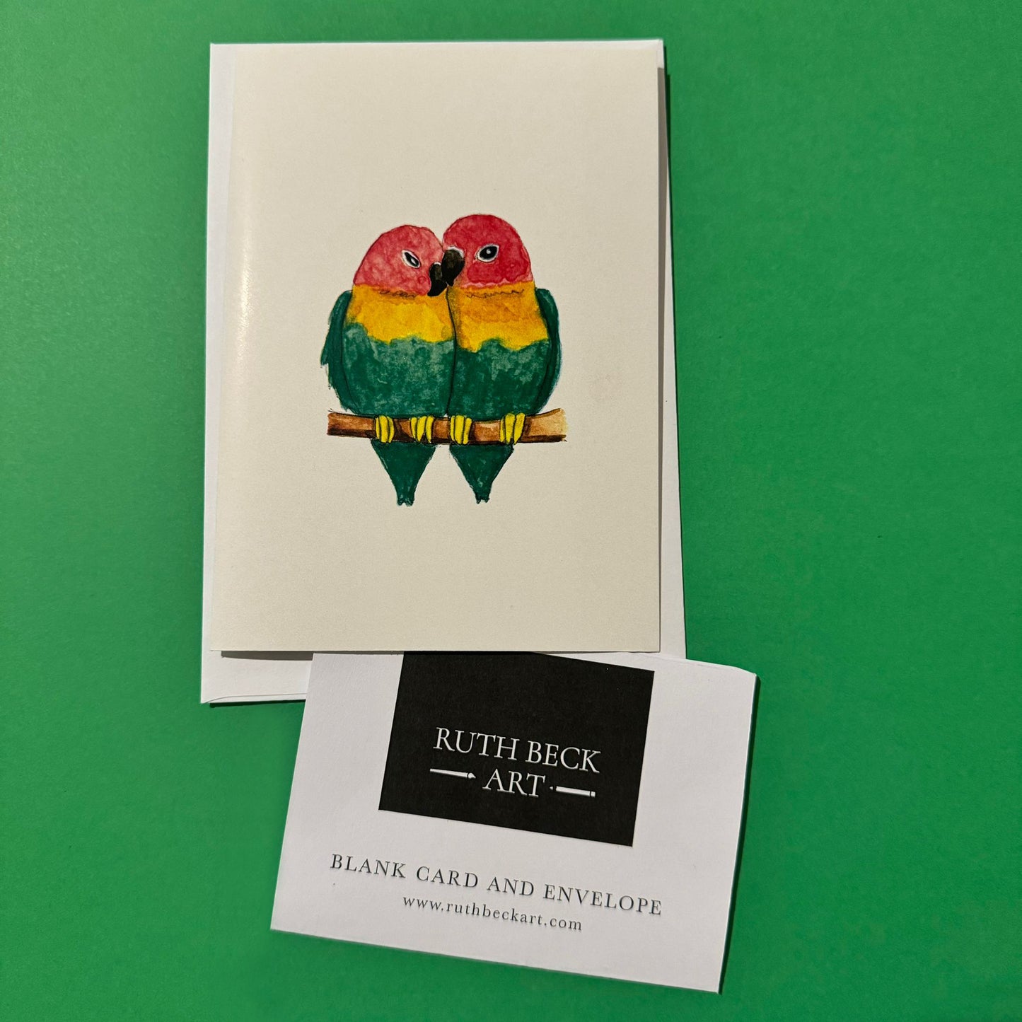 Lovebirds / A6 Blank Card & Envelope