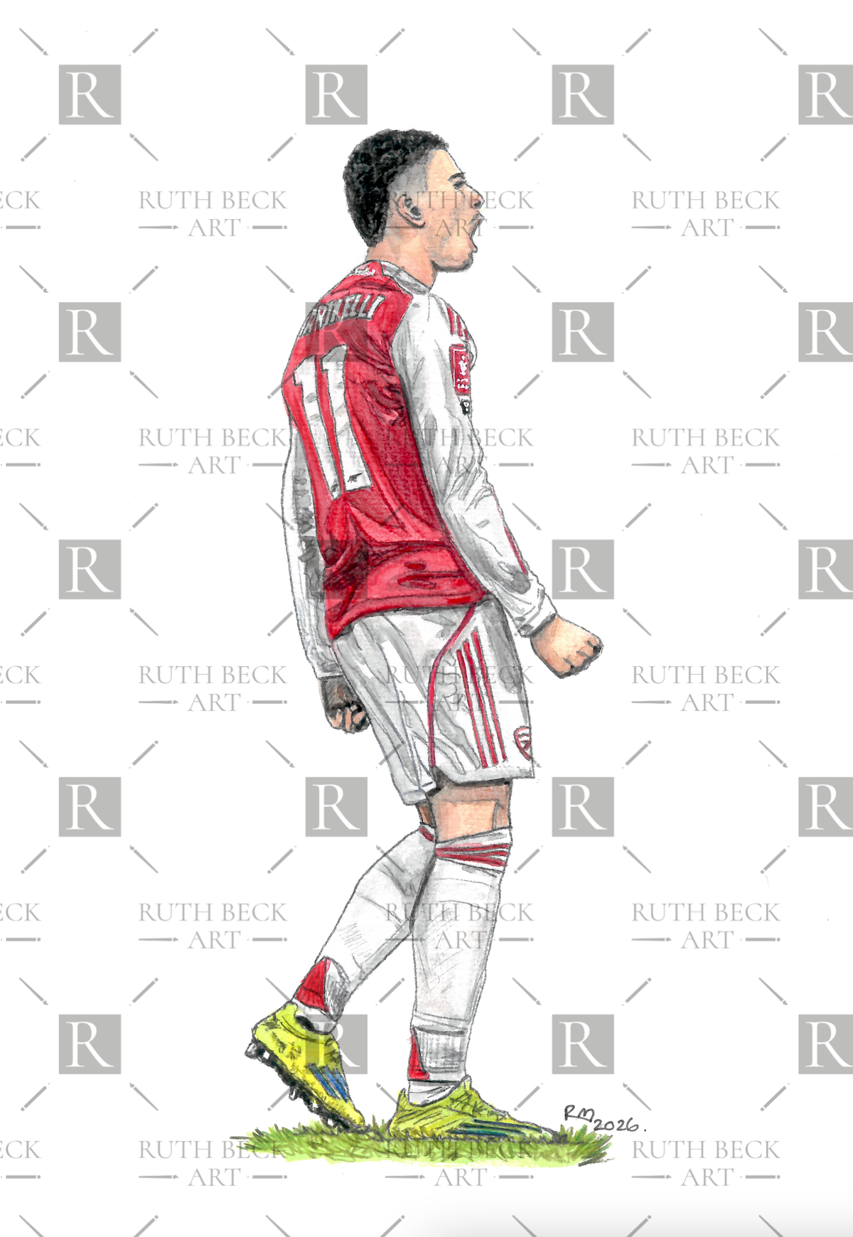 MARTINELLI HAT TRICK ARSENAL - PRINT