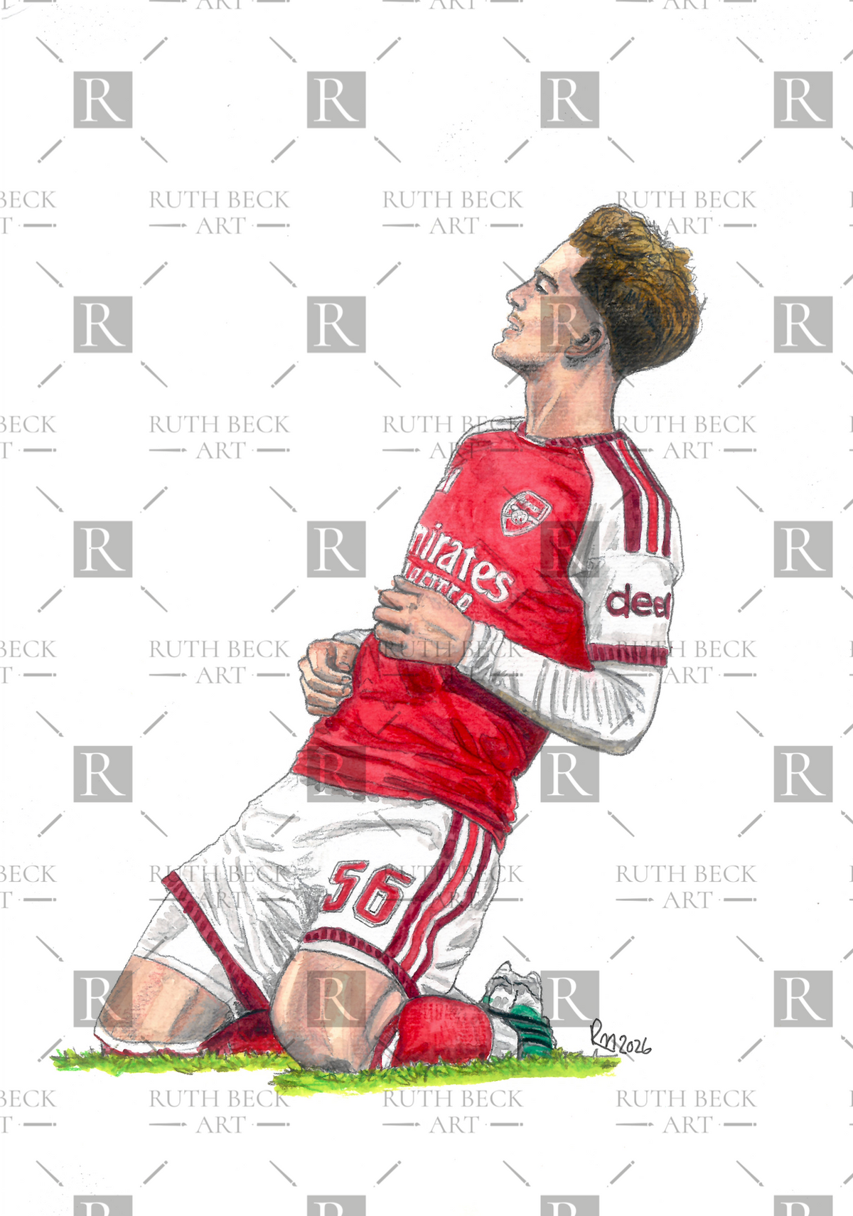 MAX DOWMAN Vs IPSWICH - ARSENAL - PRINT