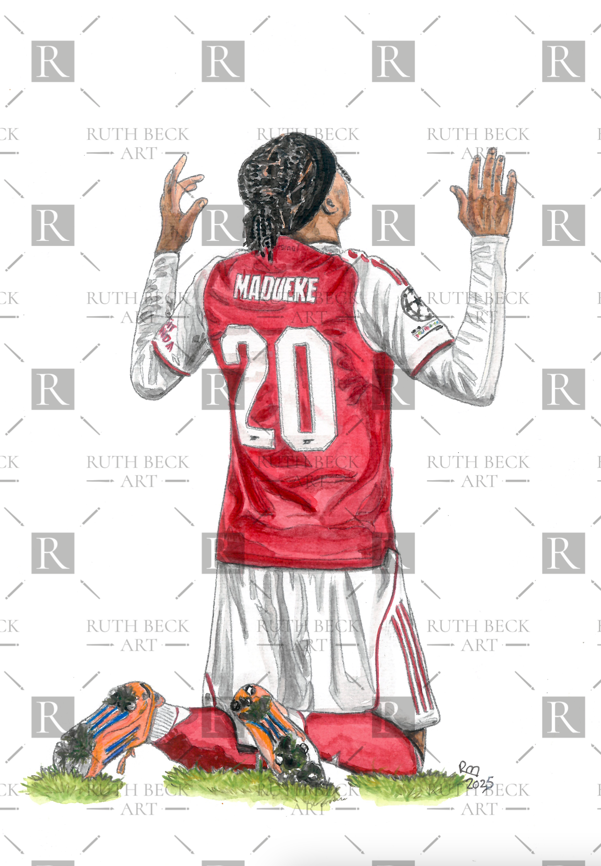 MADUEKE CELEBRATION ARSENAL PRINT