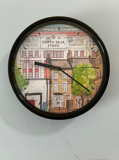 ARSENAL NORTH BANK STAND HOUSES - HIGHBURY - CLOCK
