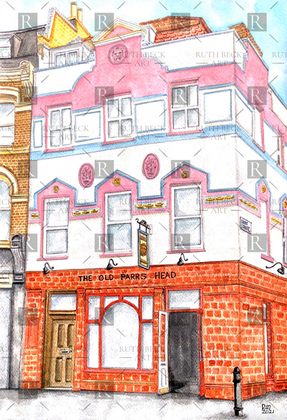 OLD PARRS HEAD PUB - PRINT