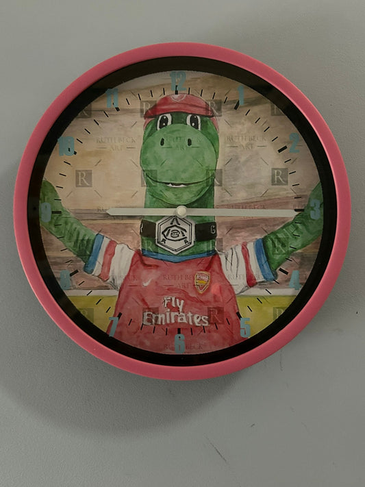 ARSENAL GUNNERSAURUS CLOCK - PINK