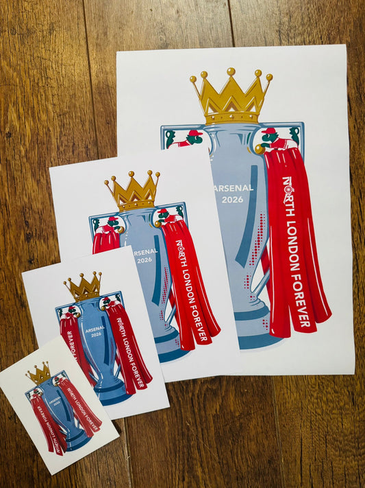 ARSENAL PREMIERSHIP TROPHY CHAMPIONS - PRINT