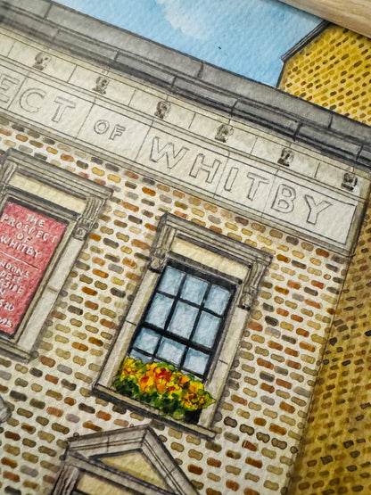 PROSPECT OF WHITBY PUB - ORIGINAL A3 WATERCOLOUR PAINTING