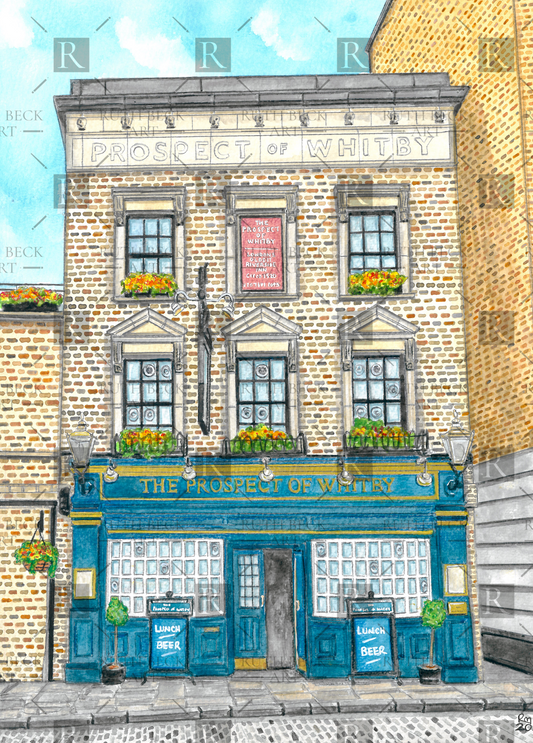 PROSPECT OF WHITBY PUB - PRINT