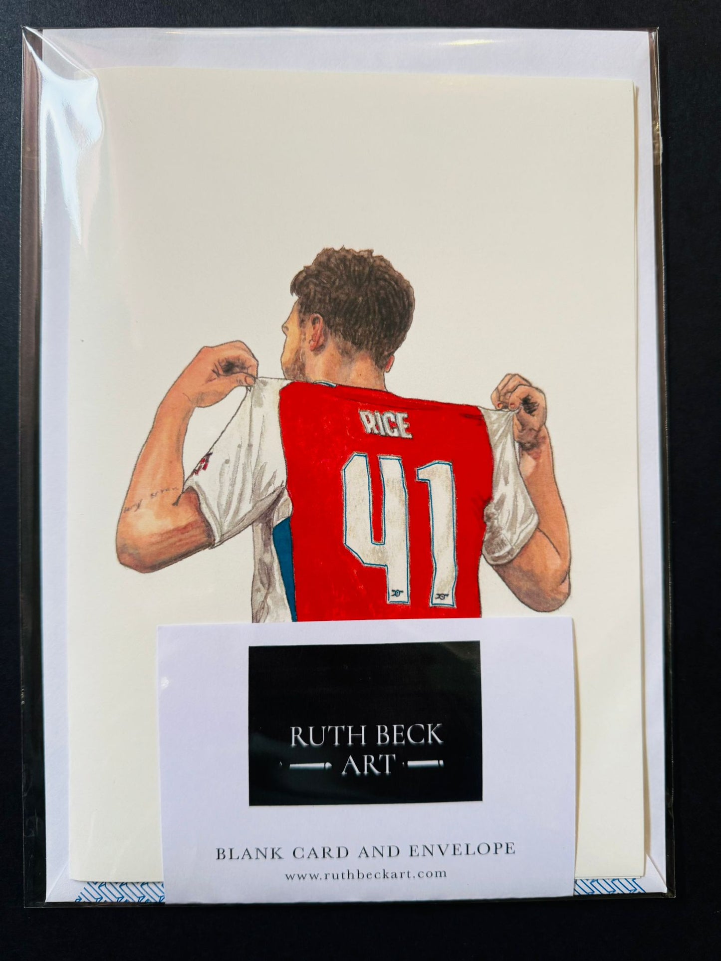 BLANK A5 CARD - DECLAN RICE CELEBRATION - A5 Blank card & envelope