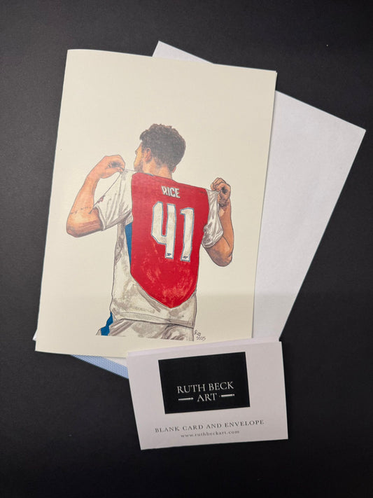 BLANK A5 CARD - DECLAN RICE CELEBRATION - A5 Blank card & envelope