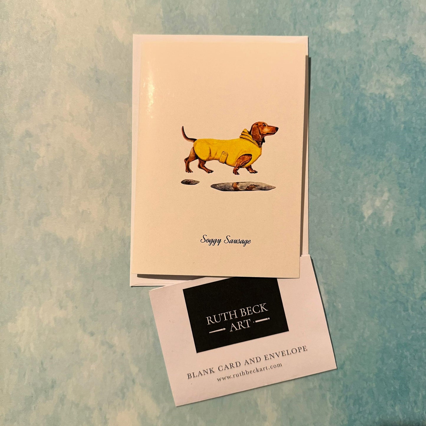 Sausage Dog / A6 Blank Card & Envelope