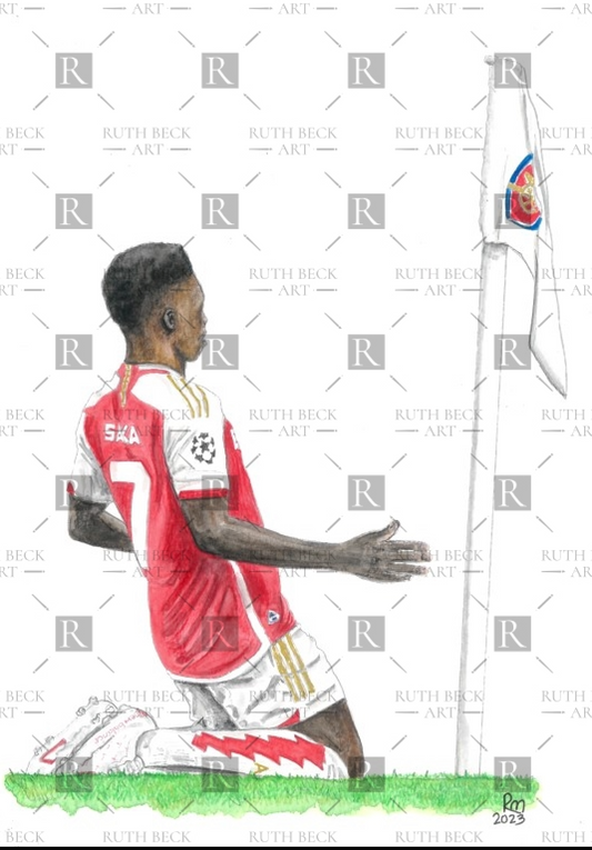 BUKAYO SAKA CELEBRATION PORTRAIT - PRINT
