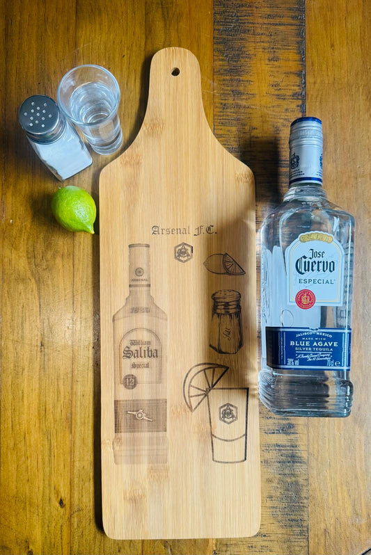 SALIBA TEQUILA WOODEN BOARD Charity Donation from Sale.