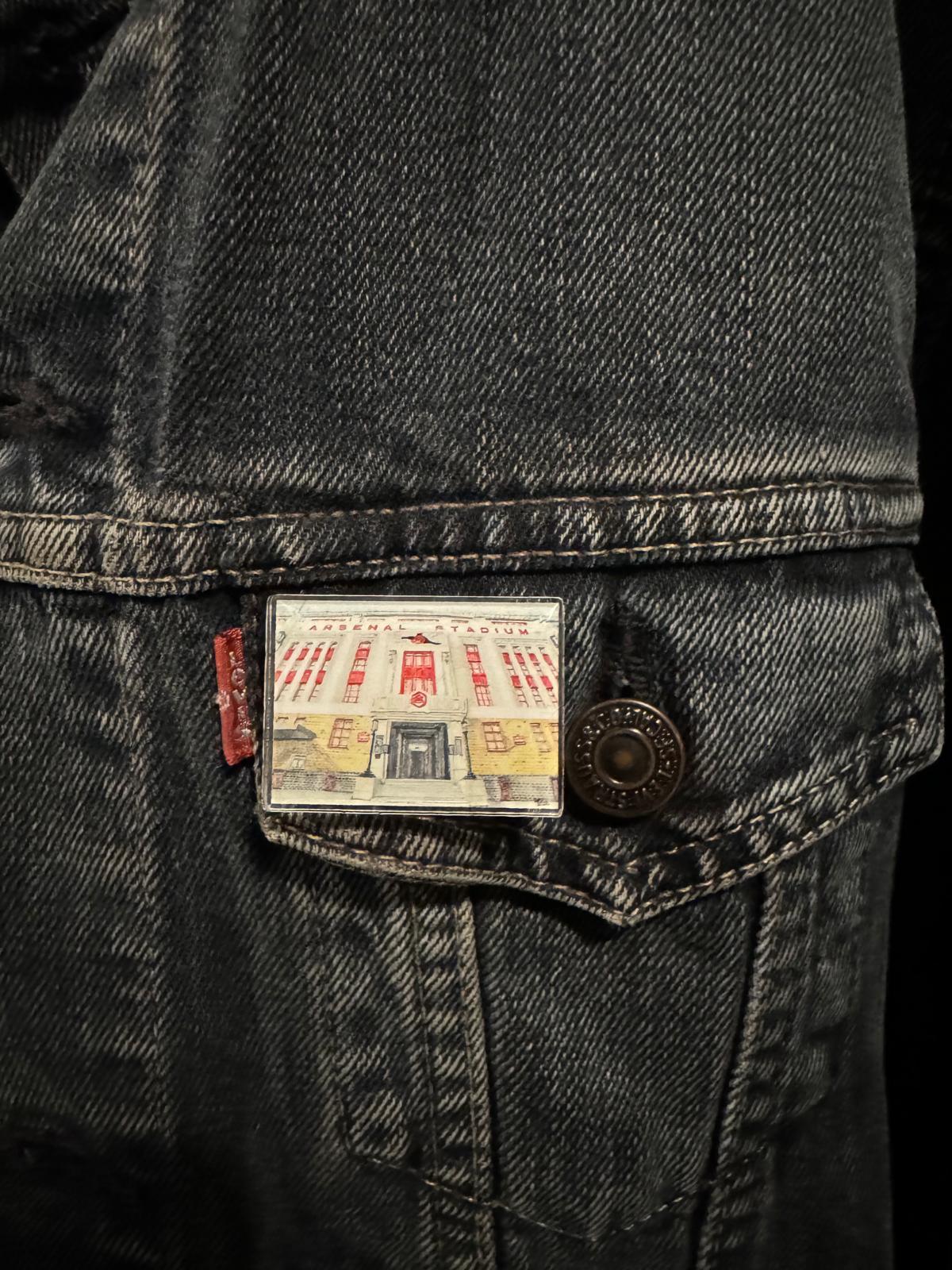 ARSENAL STADIUM - Highbury - Custom Pin Badge