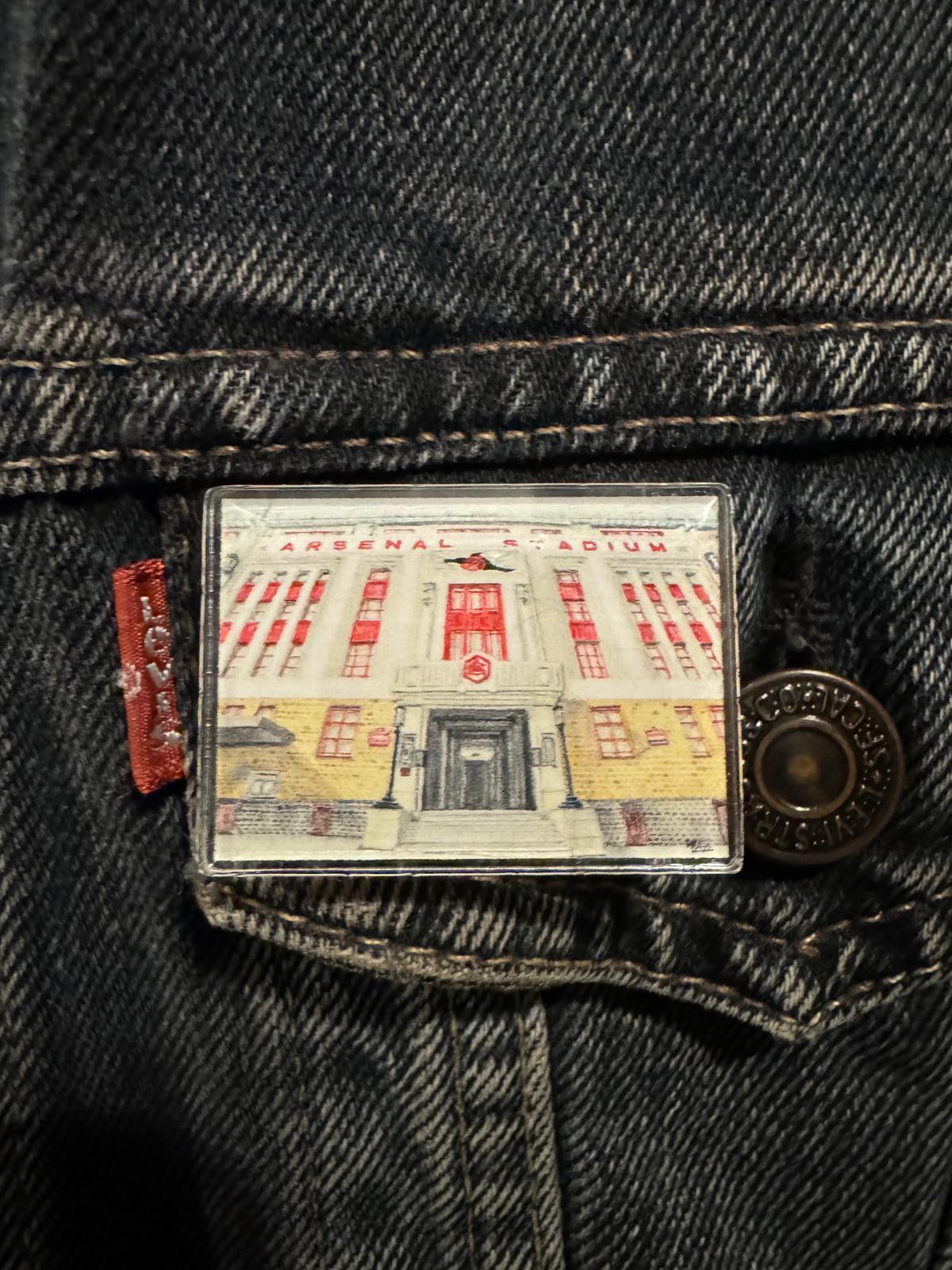 ARSENAL STADIUM - Highbury - Custom Pin Badge