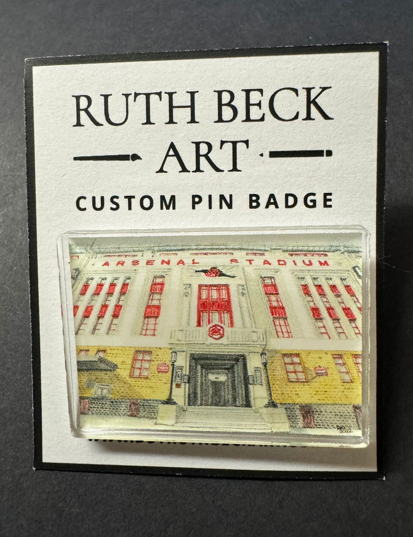 ARSENAL STADIUM - Highbury - Custom Pin Badge