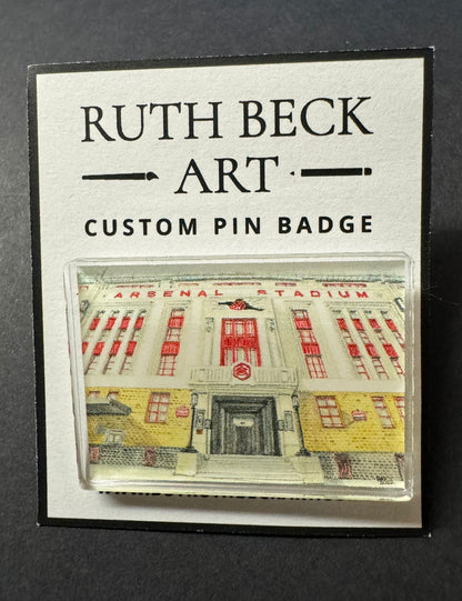 ARSENAL STADIUM - Highbury - Custom Pin Badge