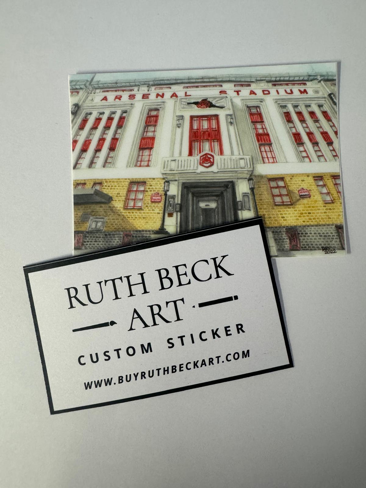 THE ARSENAL STADIUM - HIGHBURY - Vinyl Sticker