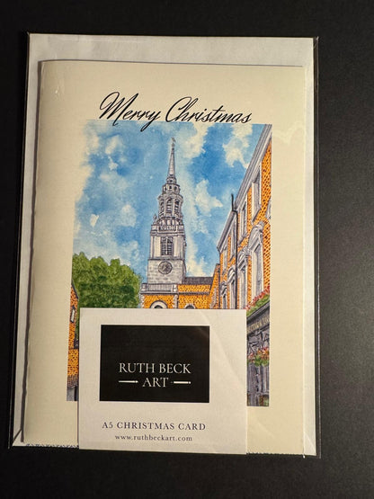 CHRISTMAS CARD - ISLINGTON ST JAMES CHURCH - A5 Blank card & envelope