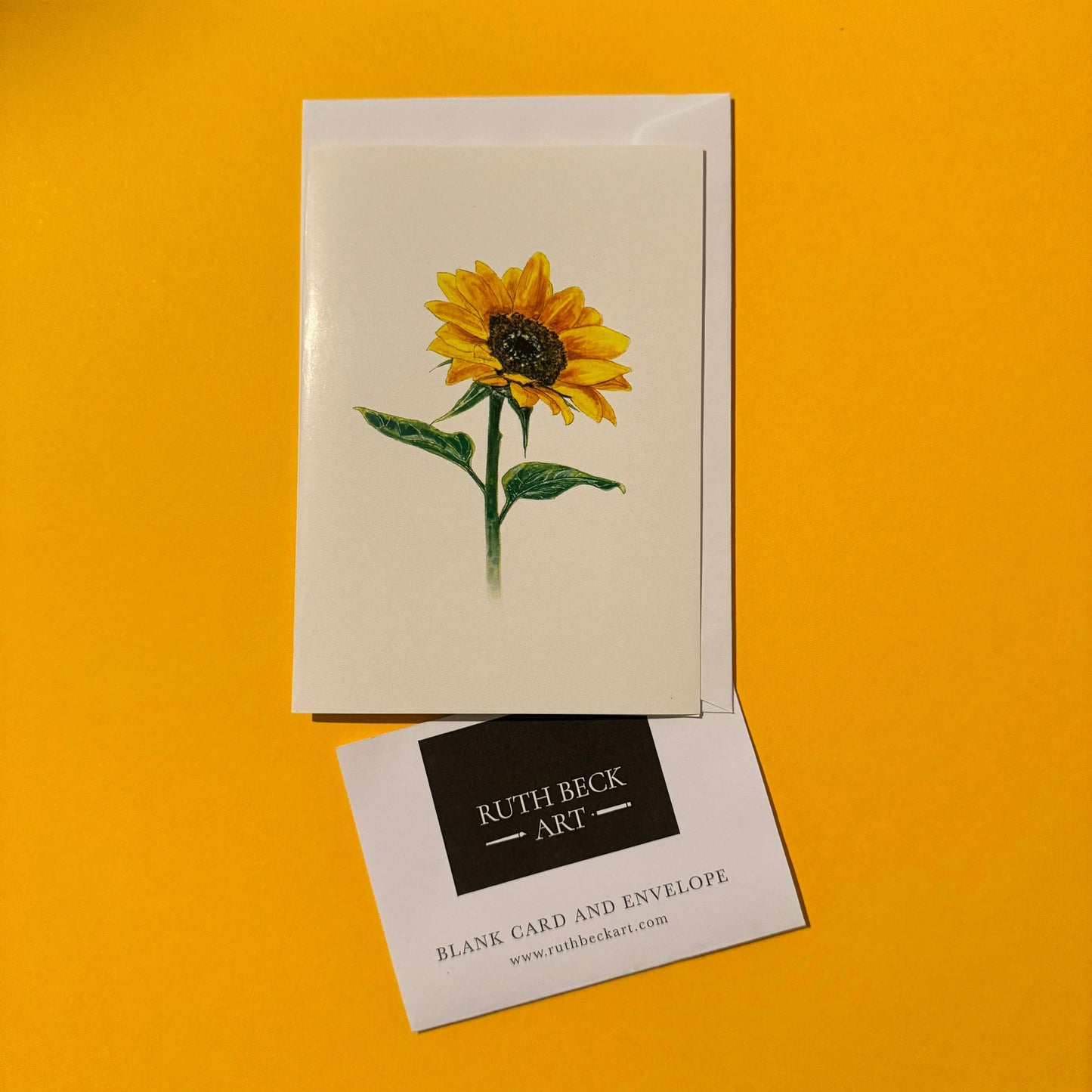 Sunflower / A6 Blank Card & Envelope