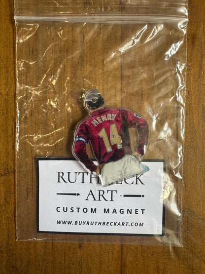 THIERRY HENRY PAINTING - ACRYLIC MAGNET