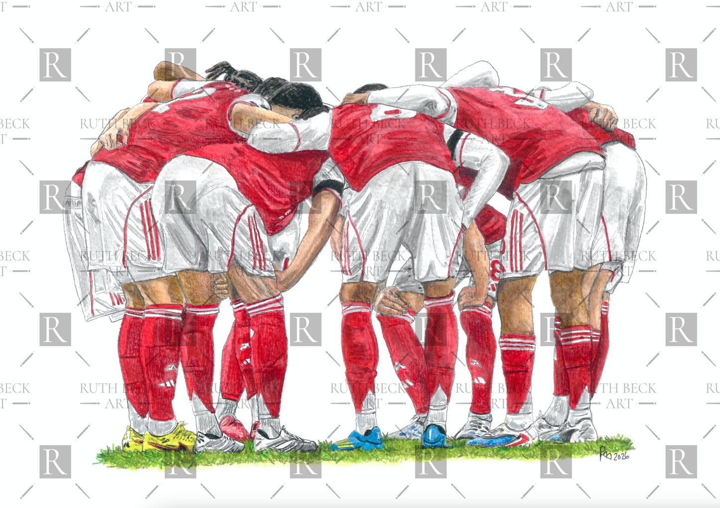 ARSENAL TEAM GROUP - TOGETHER WE'RE STRONGER - PRINT