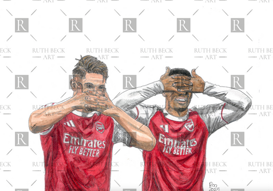VIKTOR GYOKERES & GABRIEL MAGALHAES CELEBRATION - PRINT