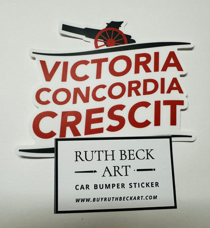 Victoria Concordia Crescit - Vinyl Car Sticker