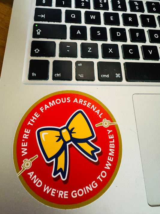 ARSENAL WEMBLEY STICKER - Large 76mm Sticker