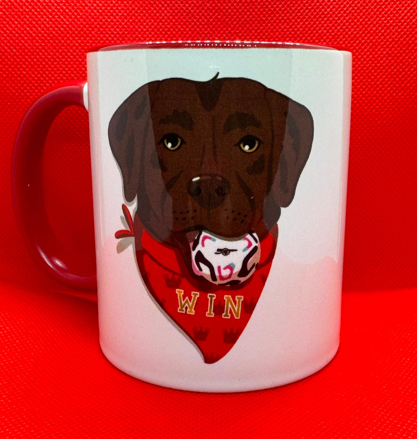 WIN THE DOG 11oz CERAMIC MUG - ARSENAL