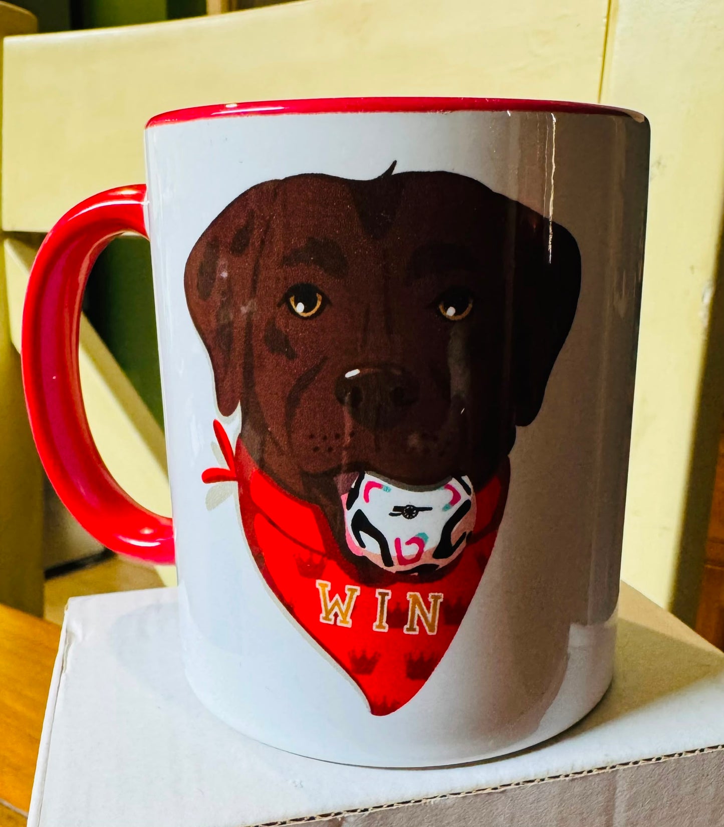 WIN THE DOG 11oz CERAMIC MUG - ARSENAL