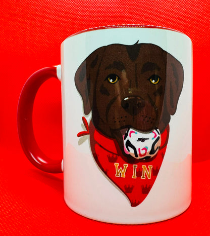 WIN THE DOG 11oz CERAMIC MUG - ARSENAL