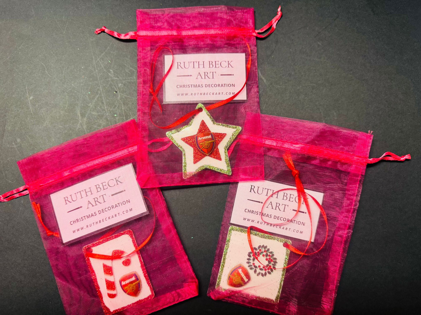 ARSENAL CHRISTMAS TREE DECORATION - HANDMADE