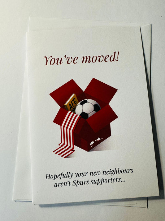 ARSENAL THEMED YOU'VE MOVED CARD - A6 Blank card & envelope