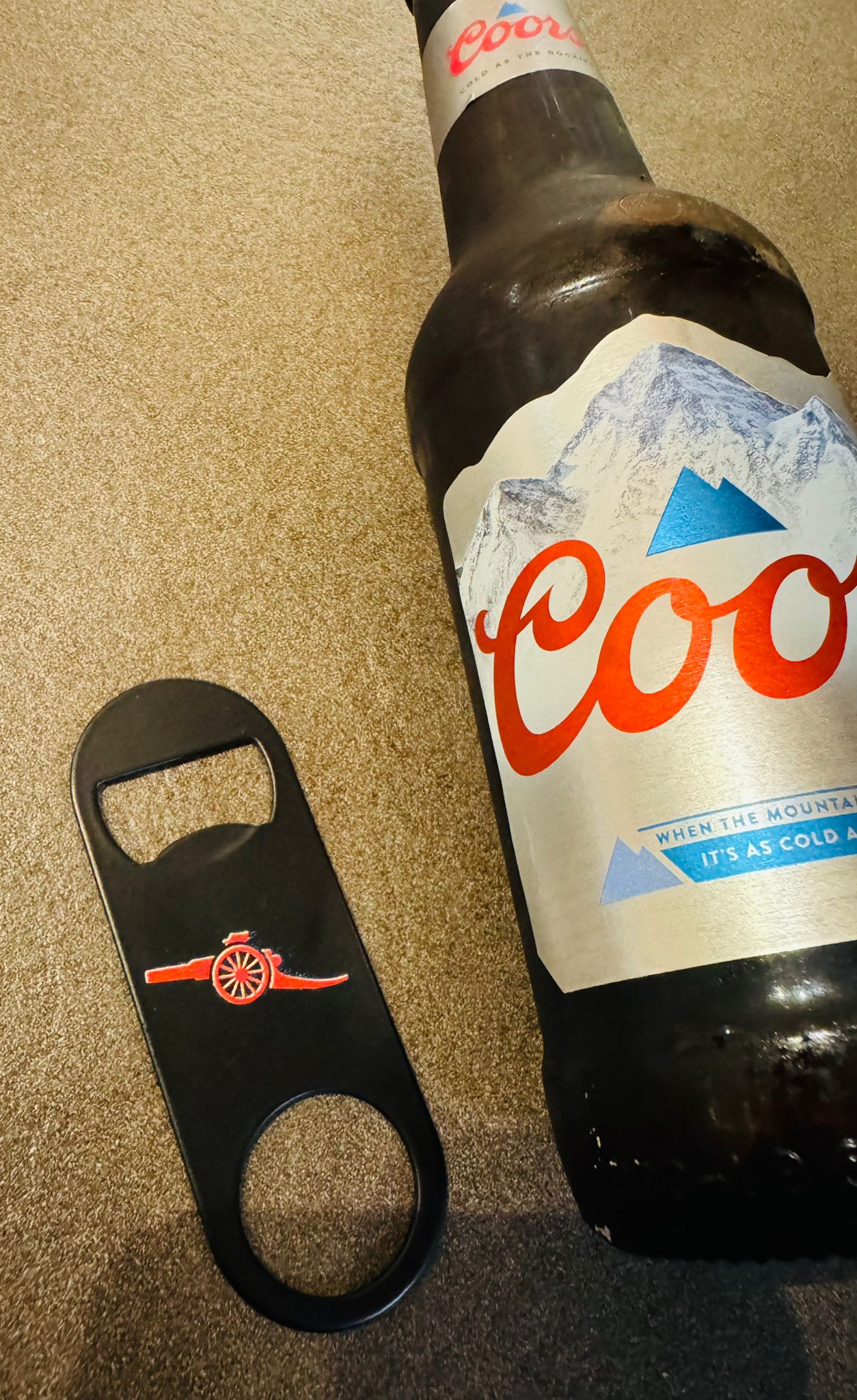 Black Metal Bottle Opener - Red Cannon Design