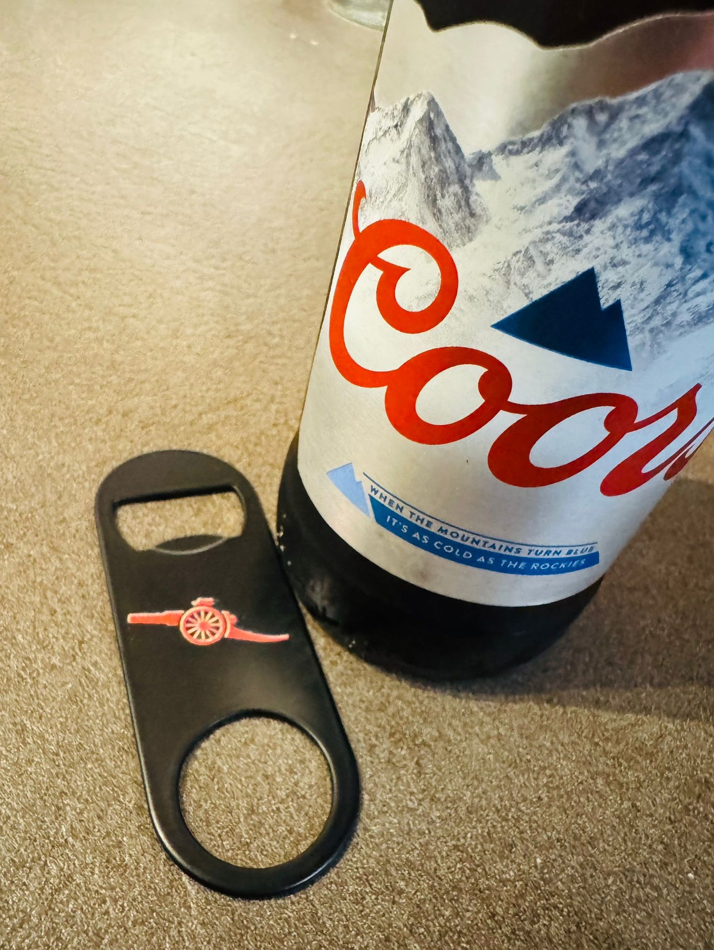 Black Metal Bottle Opener - Red Cannon Design