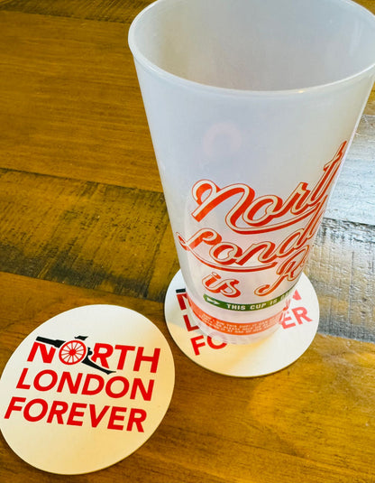 North London Forever - Custom Card Coasters x 2