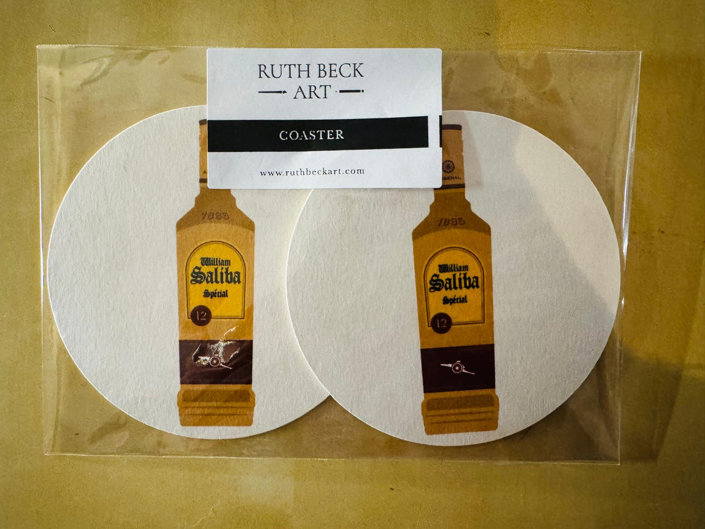 SALIBA TEQUILA - Custom Card Coasters x 2